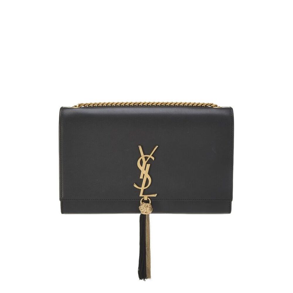 Saint Laurent Black Calfskin Leather Kate Tassel Medium (Authentic Pre-Loved)